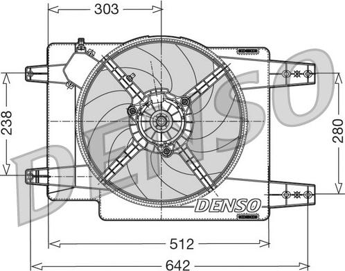 Denso DER01011 - Ventilator, hladjenje motora www.molydon.hr