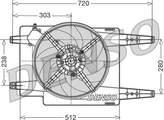 Denso DER01017 - Ventilator, hladjenje motora www.molydon.hr