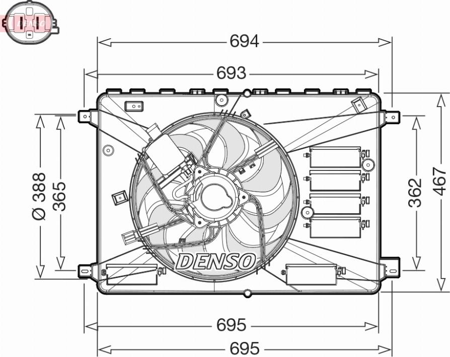 Denso DER10010 - Ventilator, hladjenje motora www.molydon.hr