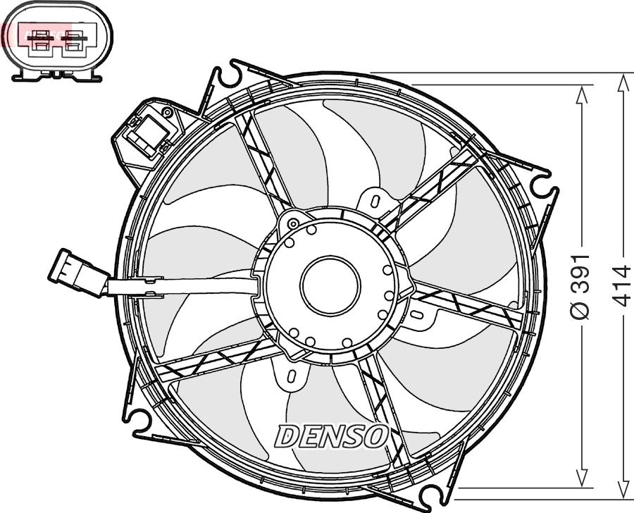 Denso DER23005 - Ventilator, hladjenje motora www.molydon.hr