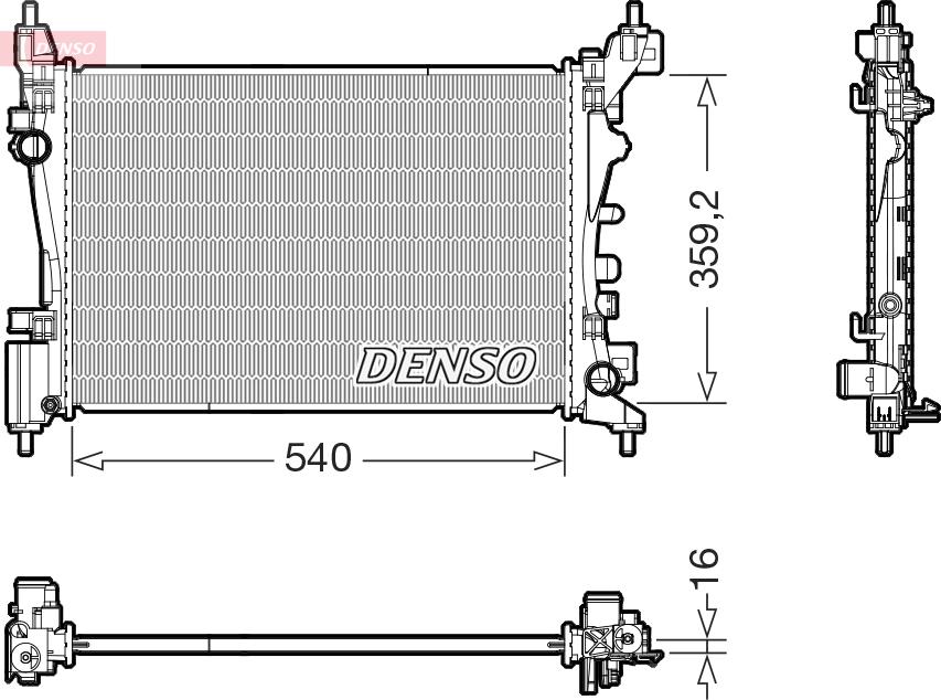 Denso DRM20130 - Hladnjak, hladjenje motora www.molydon.hr