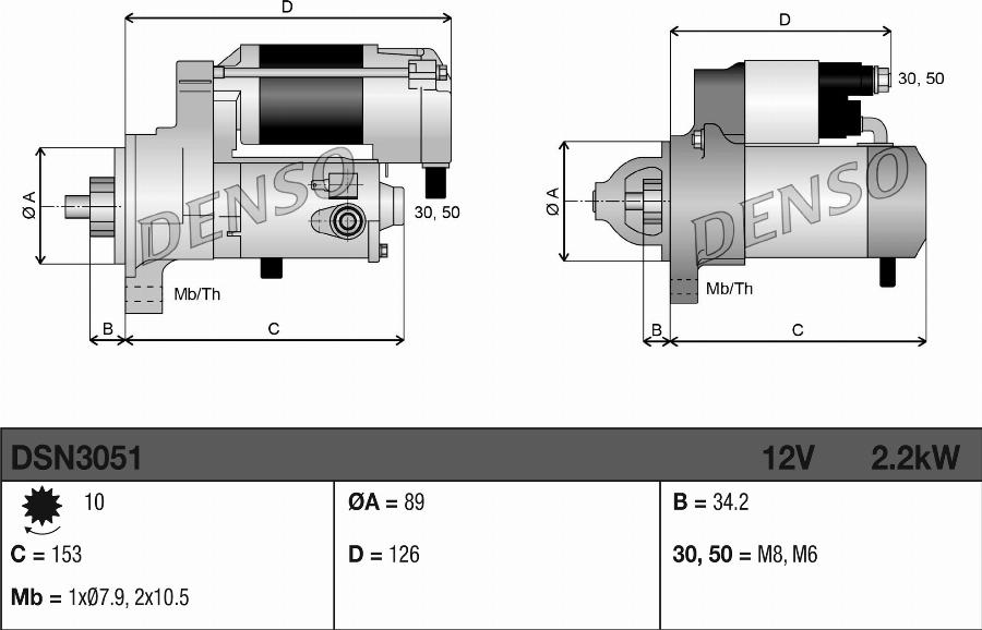 Denso DSN3051 - Starter www.molydon.hr