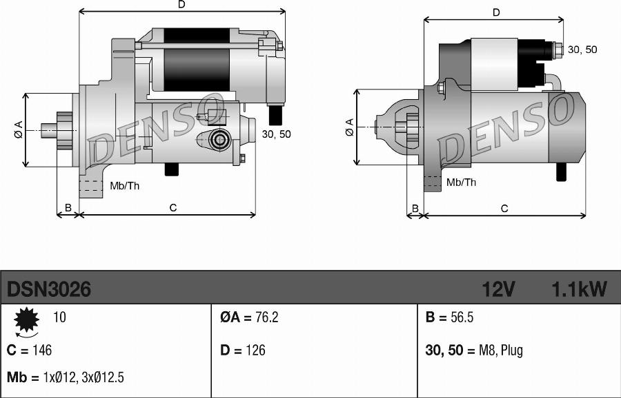 Denso DSN3026 - Starter www.molydon.hr