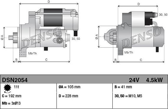 Denso DSN2054 - Starter www.molydon.hr