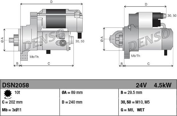 Denso DSN2058 - Starter www.molydon.hr