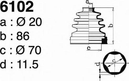 DEPA 6102 - Manžeta, Pogonska osovina www.molydon.hr