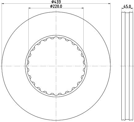 PE Automotive 256.068-10A - Kočioni disk www.molydon.hr