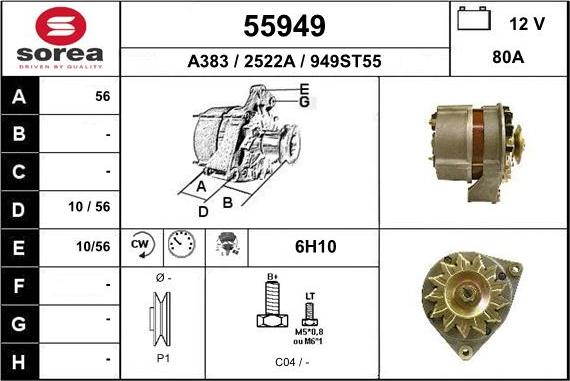 EAI 55949 - Alternator www.molydon.hr