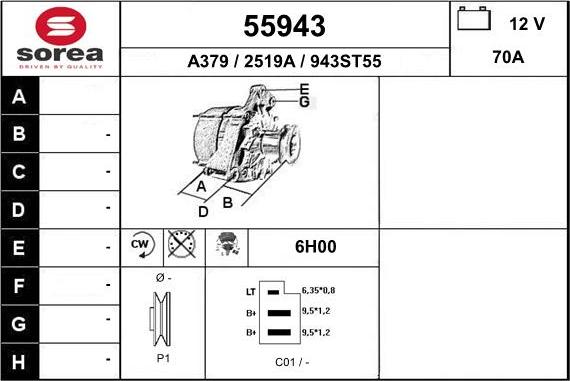 EAI 55943 - Alternator www.molydon.hr