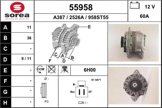 EAI 55958 - Alternator www.molydon.hr