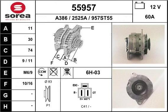 EAI 55957 - Alternator www.molydon.hr