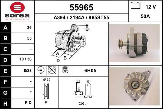 EAI 55965 - Alternator www.molydon.hr