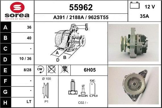 EAI 55962 - Alternator www.molydon.hr