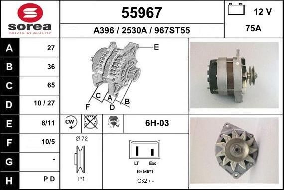 EAI 55967 - Alternator www.molydon.hr