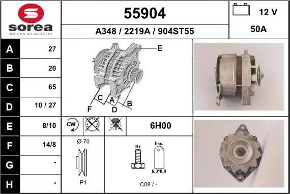 EAI 55904 - Alternator www.molydon.hr