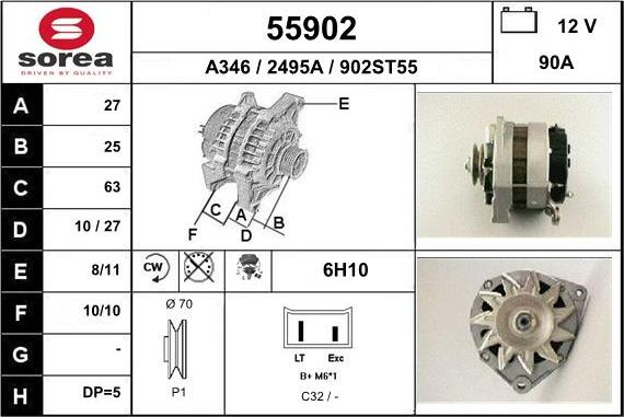 EAI 55902 - Alternator www.molydon.hr