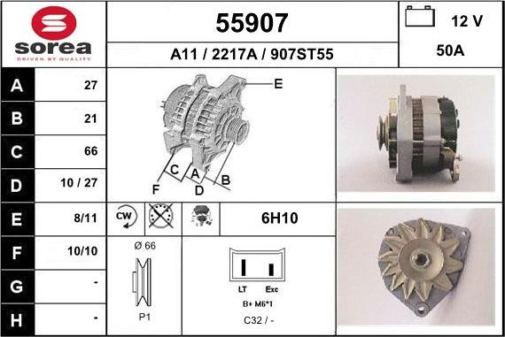 EAI 55907 - Alternator www.molydon.hr