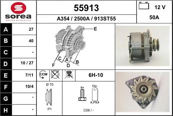 EAI 55913 - Alternator www.molydon.hr