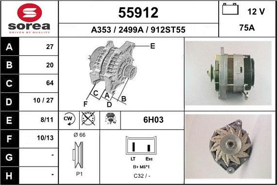 EAI 55912 - Alternator www.molydon.hr