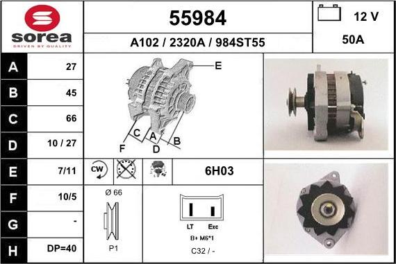 EAI 55984 - Alternator www.molydon.hr