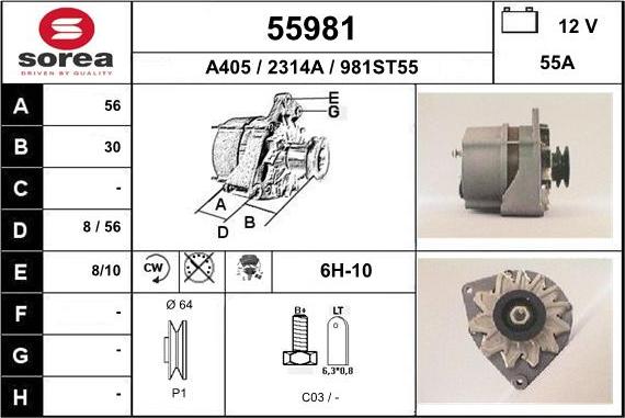 EAI 55981 - Alternator www.molydon.hr