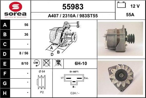 EAI 55983 - Alternator www.molydon.hr