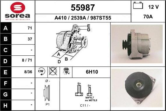 EAI 55987 - Alternator www.molydon.hr