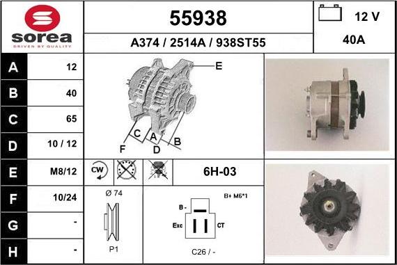 EAI 55938 - Alternator www.molydon.hr