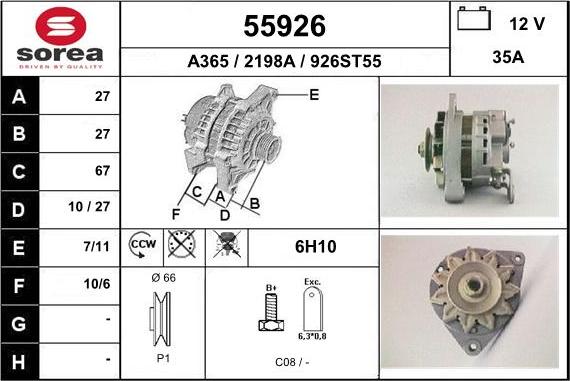 EAI 55926 - Alternator www.molydon.hr