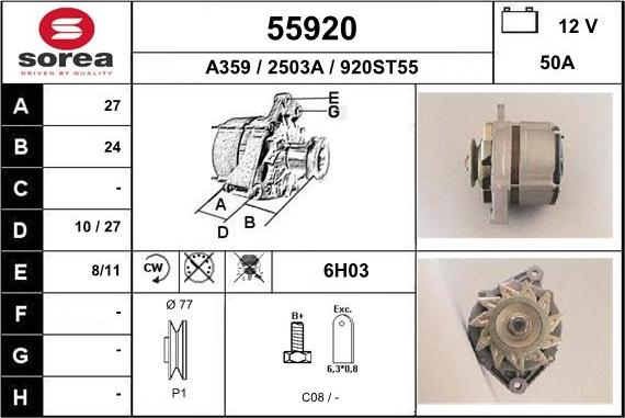 EAI 55920 - Alternator www.molydon.hr