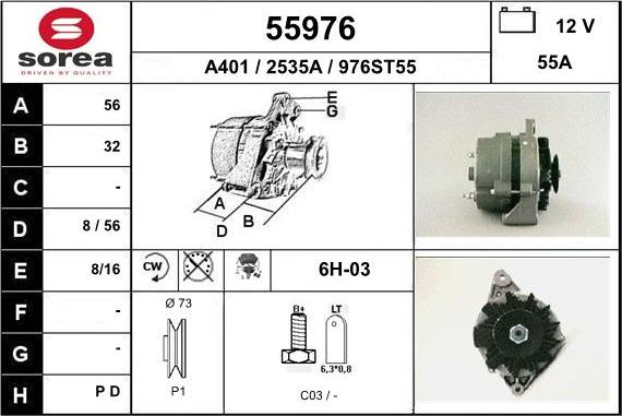 EAI 55976 - Alternator www.molydon.hr