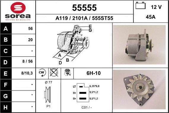 EAI 55555 - Alternator www.molydon.hr