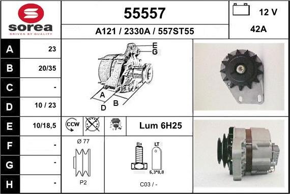 EAI 55557 - Alternator www.molydon.hr