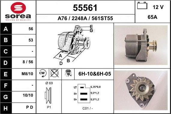 EAI 55561 - Alternator www.molydon.hr