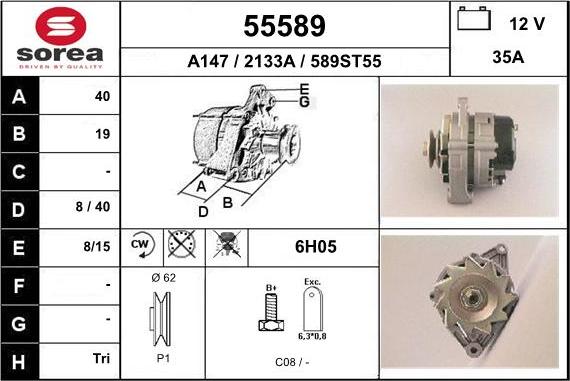 EAI 55589 - Alternator www.molydon.hr