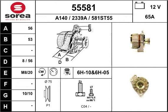 EAI 55581 - Alternator www.molydon.hr