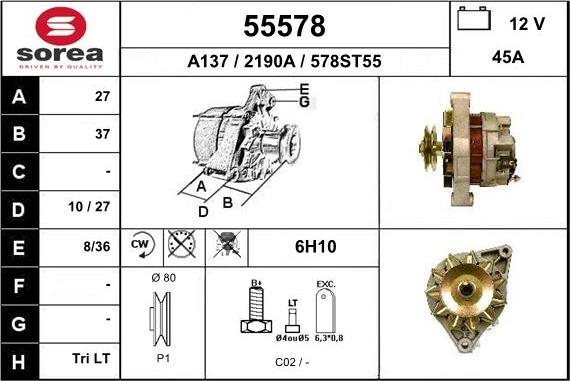 EAI 55578 - Alternator www.molydon.hr