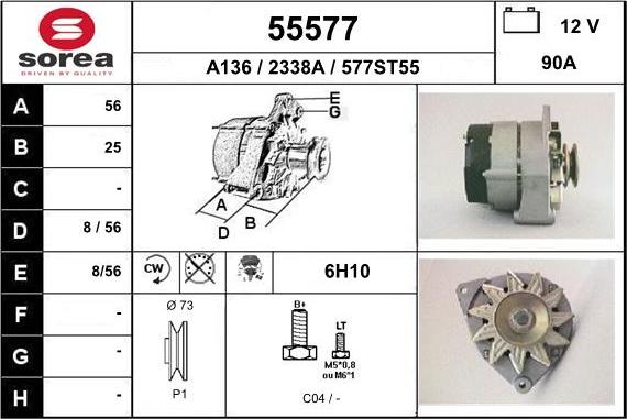 EAI 55577 - Alternator www.molydon.hr