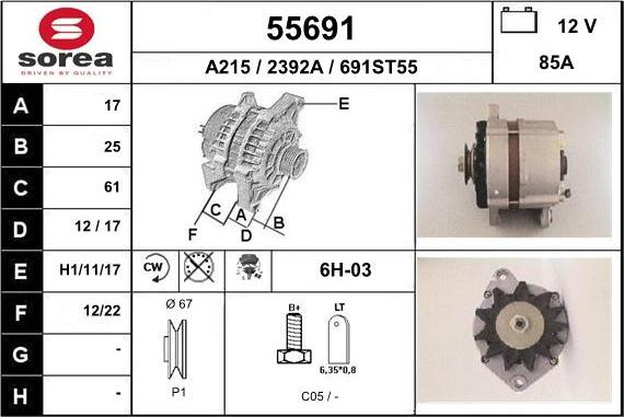 EAI 55691 - Alternator www.molydon.hr