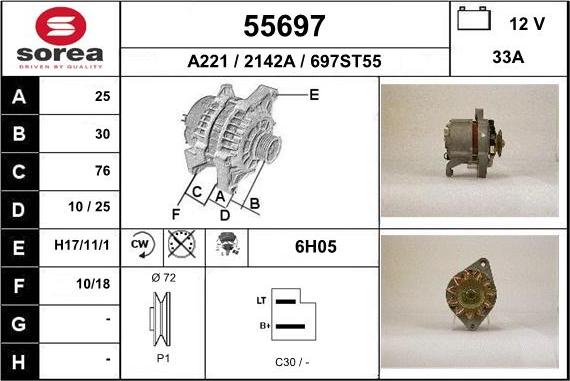 EAI 55697 - Alternator www.molydon.hr