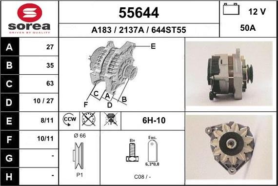 EAI 55644 - Alternator www.molydon.hr