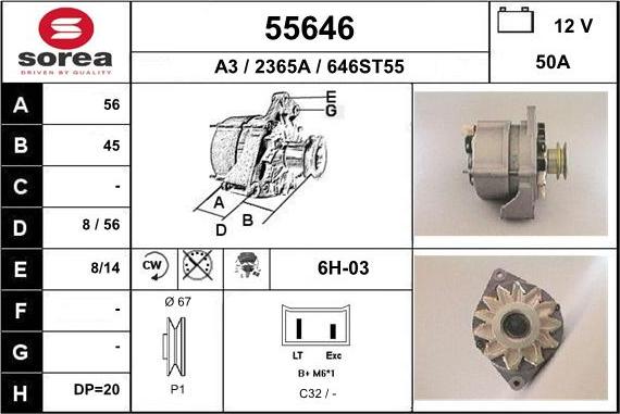 EAI 55646 - Alternator www.molydon.hr