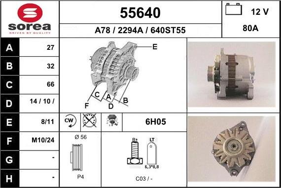 EAI 55640 - Alternator www.molydon.hr