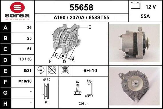 EAI 55658 - Alternator www.molydon.hr