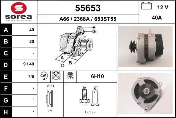 EAI 55653 - Alternator www.molydon.hr