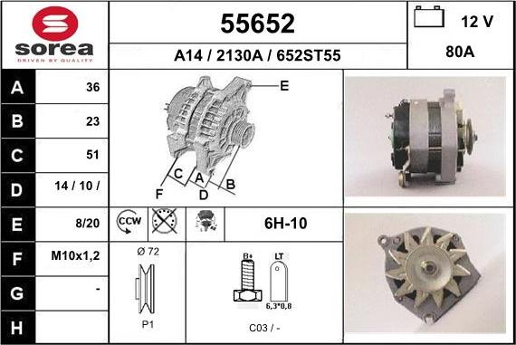 EAI 55652 - Alternator www.molydon.hr