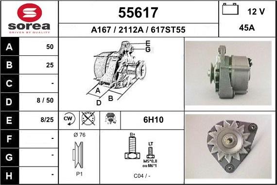 EAI 55617 - Alternator www.molydon.hr