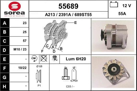 EAI 55689 - Alternator www.molydon.hr