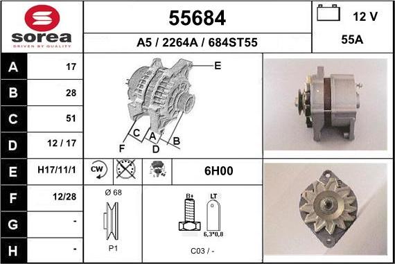 EAI 55684 - Alternator www.molydon.hr