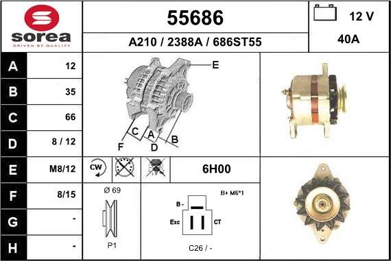 EAI 55686 - Alternator www.molydon.hr